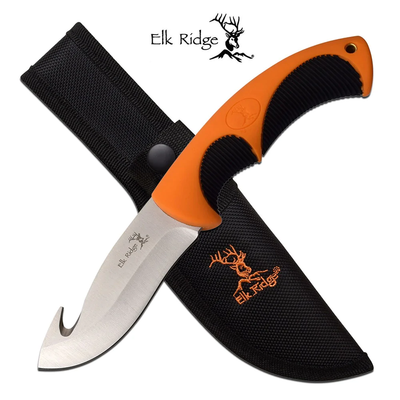 ELK RIDGE KNIFE ER-200-02G 4 INCH FIXED W/GUTHOOK